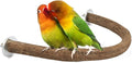 Rypet Parrot Natural Wood Stand Perch, Swing U Shape Natural Parrot Perch, U Shape Bird Chewing Stand Stick, Bird Cage Accessories for Parakeet, Conure, Cockatiel, Budgie, Lovebirds,Amazon Parrots