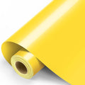 Yellow Permanent Vinyl - Yellow Adhesive Vinyl Roll for All Cutting Machine, Permanent Outdoor 12" x11FT for Decor Sticker, Car Decal, Scrapbooking, Signs, Glossy & Waterproof
