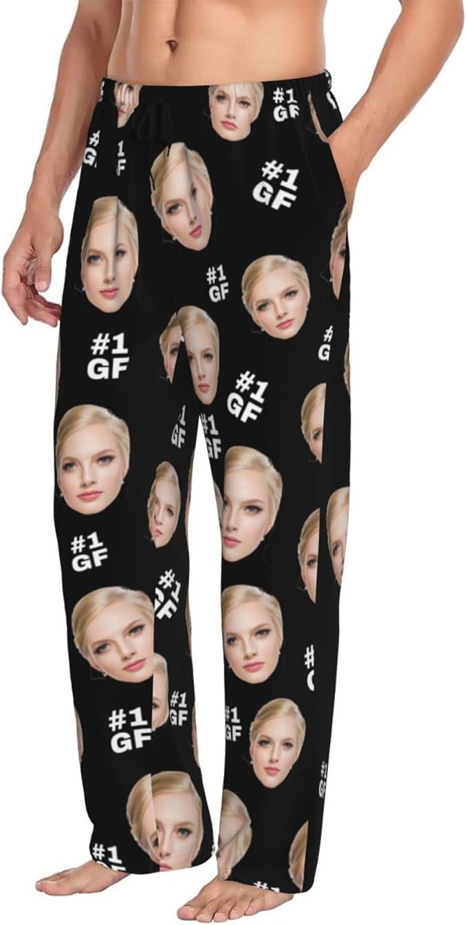 Custom Pajama Pants with Face customized PJ Pants Christmas Valentine gifts for Men Women