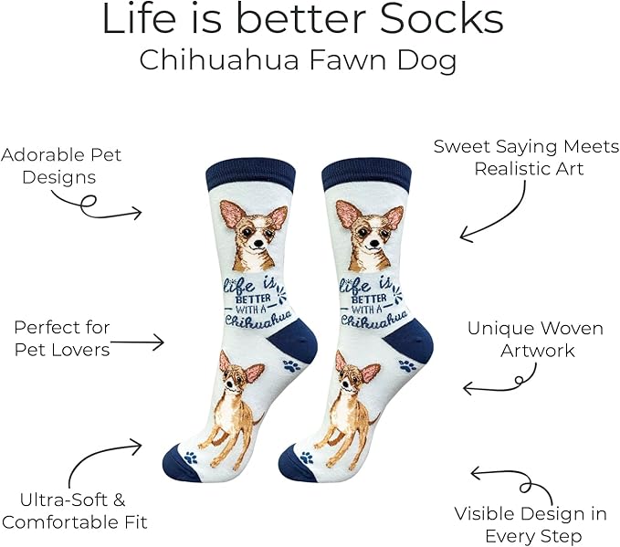 E&S Pets Pet Lover Socks - Dog & Cat Socks - Unisex Novelty Gifts