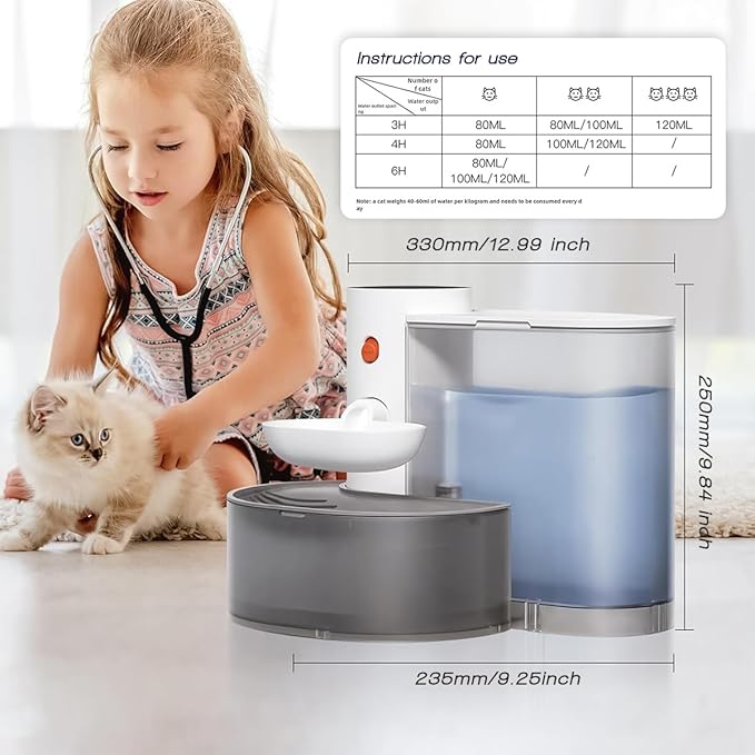 Smart Wireless Pet Water Fountain,2025 Upgraded Pet Water Fountain No Filter,3.5L/118oz Ultra-Quiet Design,Rechargeable Automatic Water Dispenser for Cats and Small Dogs