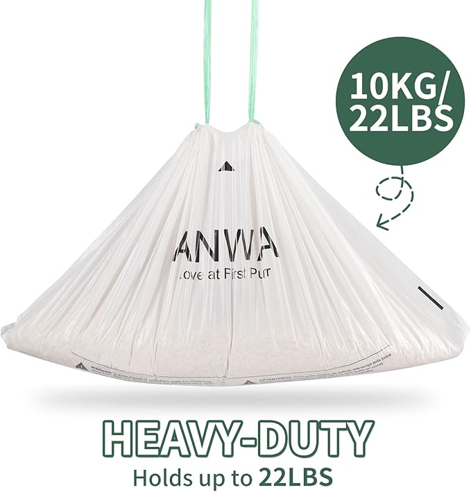 ANWA 40 Count Cat Litter Box Liners for Automatic Cat Litter Box and Litter Box Robot 4/5, Heavy-Duty, Extra Thick