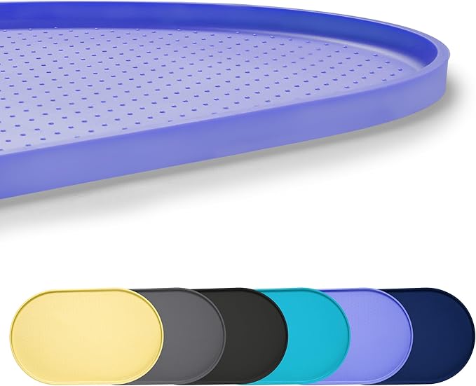 100% Waterproof 1.0" Raised Edge BPA Free Silicone Dog Food Mat, Pet Cat Feeding Mats Contain Spills Protects Floors, Placemats for Cats and Dogs Water Bowl Dishwasher XXL Large.