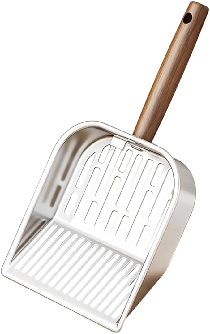 Wooden Cat Litter Scoop, Kitten Poop Shovel, 5.63x11.02 Inches Shovel with Deep Design, Durable Pet Tool, Hygiene Accessory with Ergonomic Handle, Litter Scoop for Apartment Home