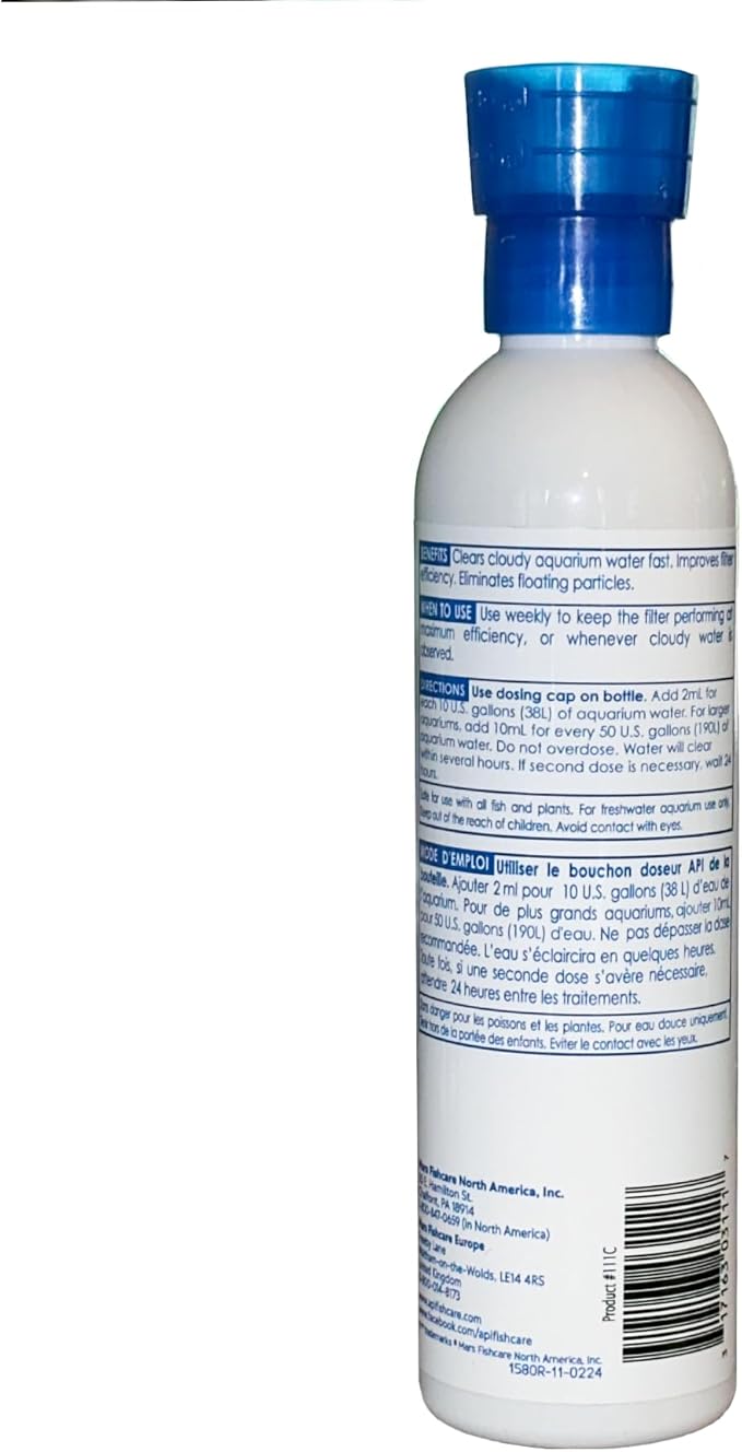 API ACCU-CLEAR Freshwater Aquarium Water Clarifier 8-Ounce Bottle