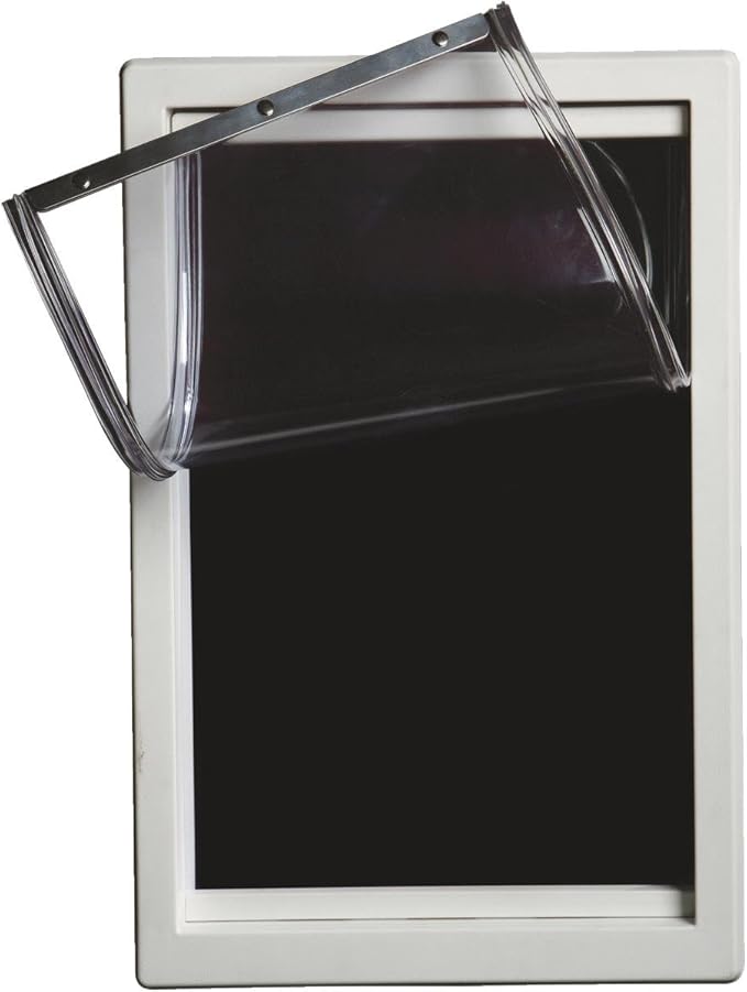IDEAL PET PRODUCTS Since 1979 Ideal Pet Products Screen Guard Pet Door, Extra Large, 10.5" x 15" Flap Size, White