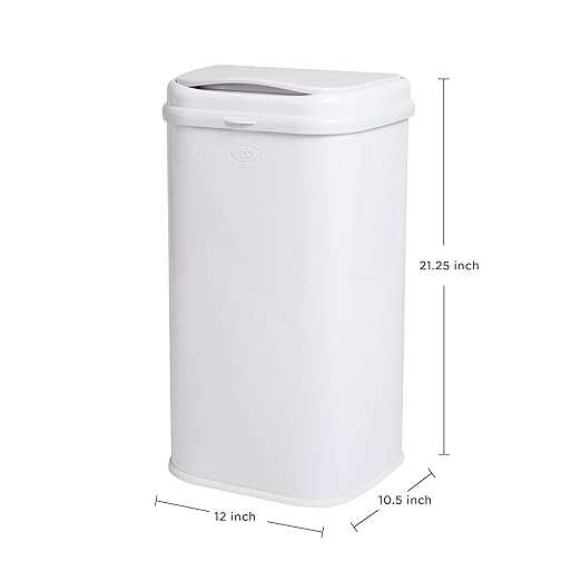 Ubbi Stainless Steel Venti Diaper Pail, Odor Locking, No Special Bag Required, Award-Winning, Registry Must-Have, White