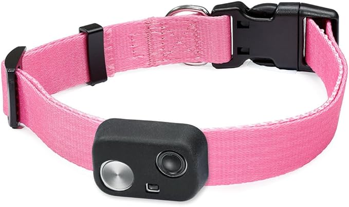 MS-5 Automatic Pet Door Collar, Genuine High Tech Pet Brand Dog Collar for Power Pet Doors - Deluxe Strap (Pink, Medium) - DC-PNK-MS5-M