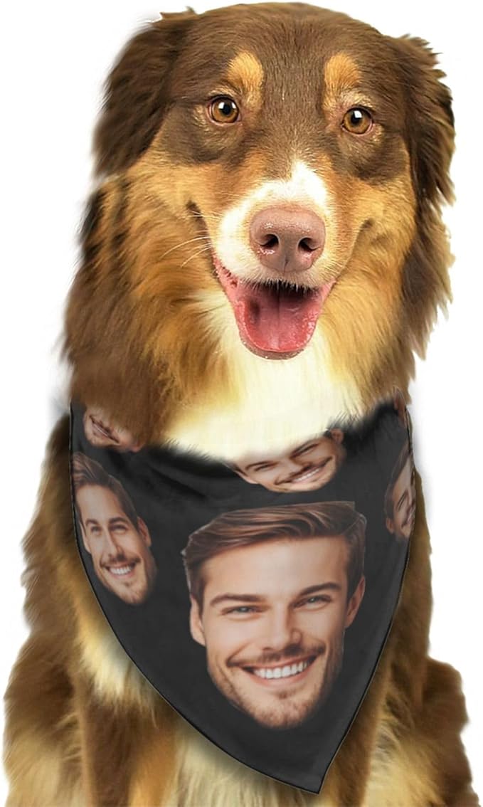 Custom Dog Bandana for Cat Dog Pet Add Your Design Personalized Neckwear Bandanas with Your Text Logo Image Customized Pet Scarf Funny Gifts Style 07