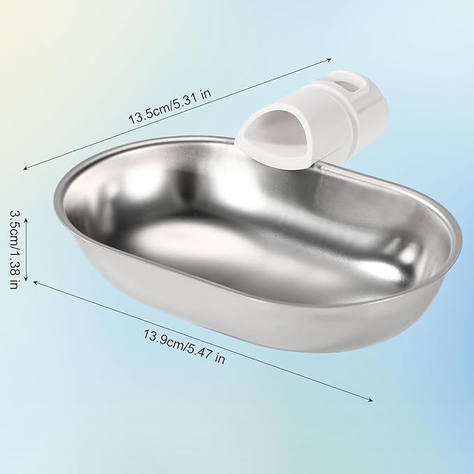 Smart Pet Water Fountain, Stainless Steel Automatic Pet Water Dispenser Wastewater Separation Feeding Watering Bowl for YSJ250424US for Cats and Small Dogs (Silver)