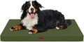 Outdoor Extra Large Dog Crate Bed, XXL Waterproof Dog Bed for Giant Breeds Dogs, 47x29 Inch Orthopedic Egg Crate Foam Pet Mat with Removable Cooling Cover, Amy Green