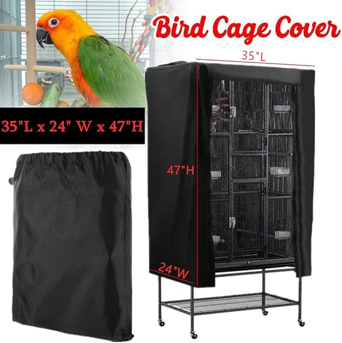 Universal Bird Parrot Cage Cover - Large Night Birdcage Protector for Bird Rescue, Night Accessories Guard, Windproof & Waterproof