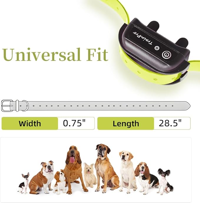 Universal 27 ½” X ¾” Replacement Band Strap for Dog Training Collar - Adjustable Waterproof TPU for Remote E-Collar, Static/Vibration Shock Trainer, Fits Most Bark Control & Obedience Devices