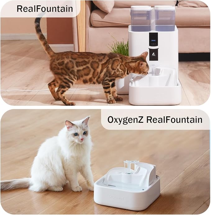 Cat Water Fountain Filter Replacement 6PC Compatible with Automatic Pet Water Dispensor, 3-Month Set RealPura Filter Refill for Smart Bowl Multi-Layer Filtration for Fresh Clean Water