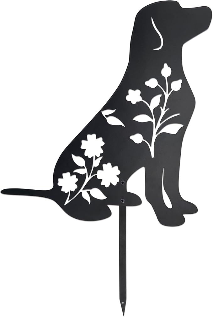 Labrador Retriever Garden Stake - Durable Outdoor Dog Statue for Lawn Décor