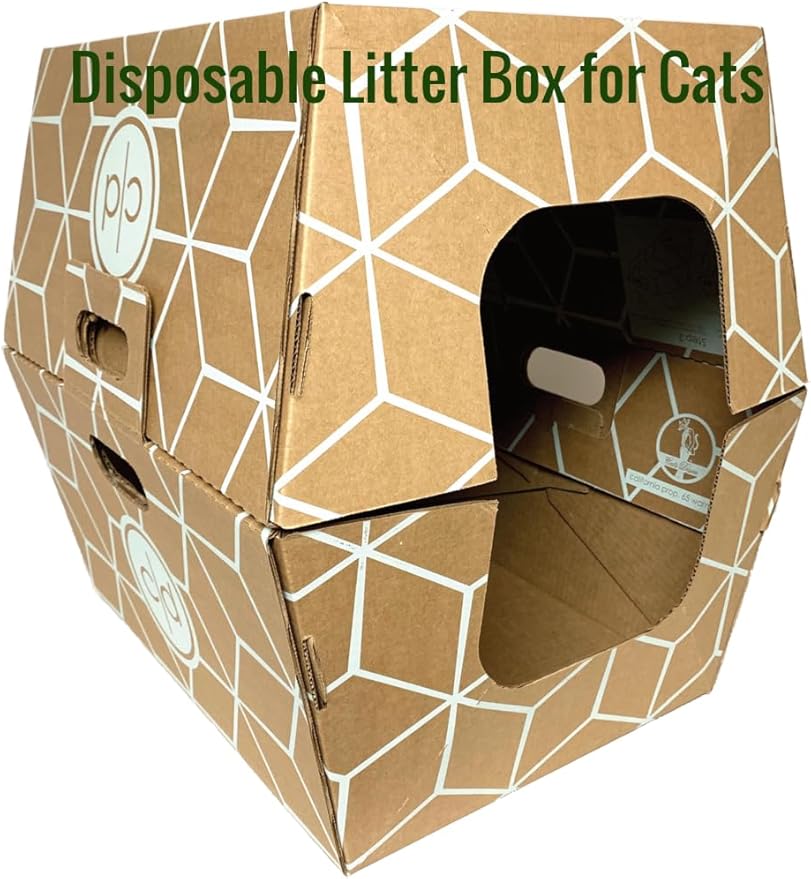Tallest Disposable Cat Litter Box 15 Trays 2 Trays Litter Box Low Entry Original Patented Indentical Design19 Lx17 Wx8.5 17 in. Closed Box. Woman Lifelong Cat Care Sassy Uses Daily 14 yrs Made-US