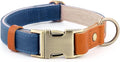 Plutus Pet Genuine Leather & Hemp Dog Collar – Adjustable Heavy Duty Pet Collar with Quick Release Metal Buckle, Soft & Stylish for Puppy and Small, Medium, Large Dogs (Royal Blue, XS)