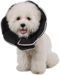 Adjustable Dog Cat Cone,Soft Recovery Cat Cone Collar,Dog Protective Collar for Cats Surgery,Black,Small
