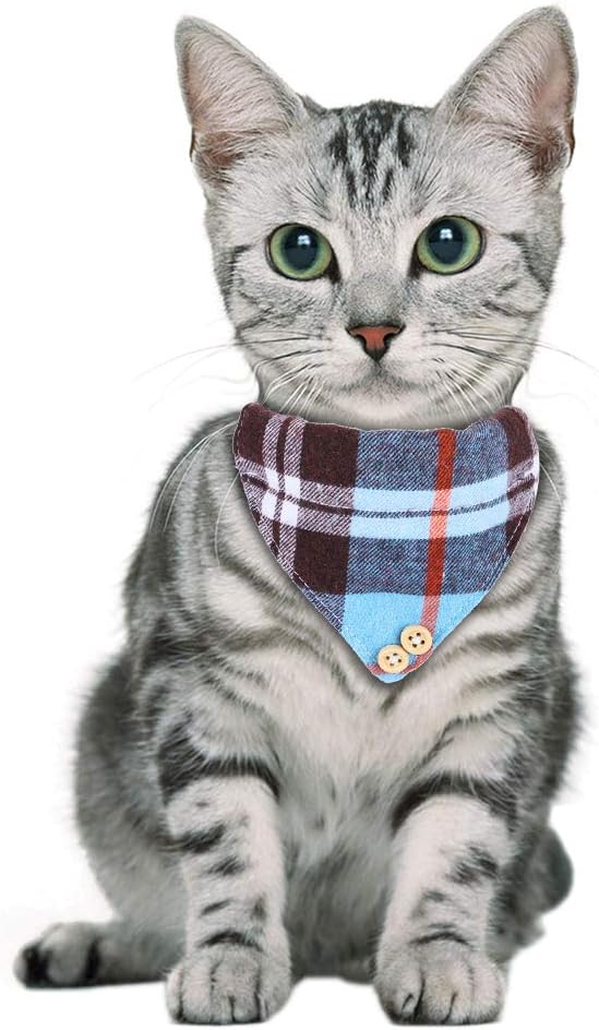 Faleela Breakaway Cat Collar with Bells - 2 Pack Cat Collar with Bells, Cat Collars with Bandana, Accessories for Pet Collars, Adjustable for Cats and Small Dogs