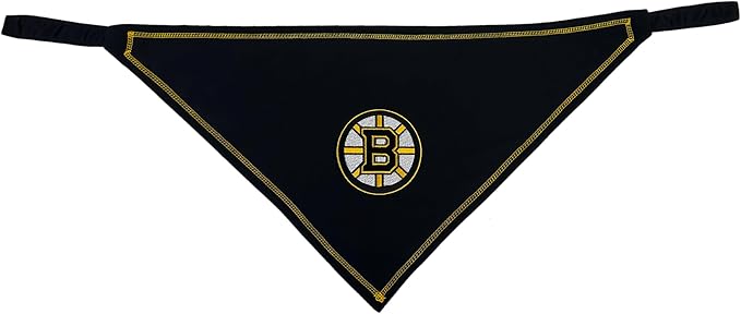 Pets First NHL Boston Bruins TIE Bandana, Size Small/Medium. Dog Bandana Scarf Bib for Pet Cat Dog. The Ultimate Game-Day, Party Bandana