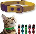 OutdoorBengal Durable Cat Collar Breakaway with Soft Padding Medium to Large Cats - Thin Heavy Duty Tactical Fabric, Comfortable, Quick Release Cat Collars, No Bell Collar (Black Reflective, Kitten)
