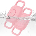 DDJ 2-Pack Dog Collar Holder for Tile Life360 Mate (2024) 2022 Tracker, Waterproof Silicone Cover Full-Body Protective Case for Tile Mate Tracker Cat Collar, Ultra Durable, Scratch Resistant, Pink