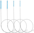 40 Inches Brush Cleaner for Cleaning Straw, Kegerator, Feeding Tube, Siphon Hose, Sunroof Drain, Refrigerator Drain, 4PCS (Blue)