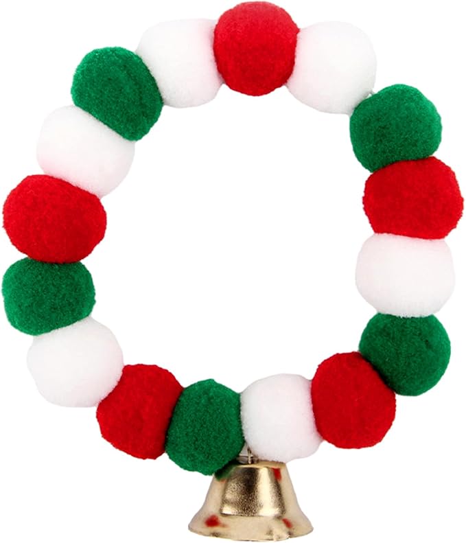 Lionheart Pom-Pom Plush Ball Elastic Collar for Cat Pet Christmas Costume Soft Funny Dog Collar Xmas Party Accessories Headgear