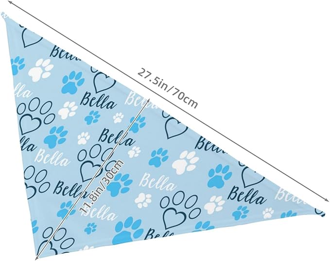 Custom Pet Scarf Personalized Dog Bandana with Name Personalized Add Your Text Bibs Triangle Head Scarfs Gift for Small Medium Large Dogs Cats Baby Puppy Pets Accessories