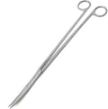 A2Z-Aquascaping Maintenance Tools Accessories,Anti-Rust Stainless Steel Tweezers Scissors Spatula for Aquarium Tank Clean, Fish Tank, Bonsai, Algae Scrapers (12" Scissors - Curved - Silver)