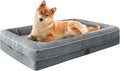Waterproof Memory Foam Dog Beds for Extra Large Dogs Non-Slip Orthopedic Dog Beds Washable Couch Pet Bed with Removable Cover (Grey, Large)