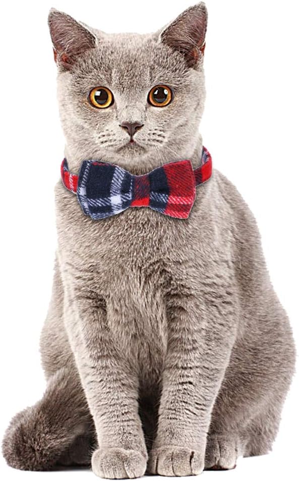 Faleela Breakaway Cat Collar with Bells - 2 Pack Cat Collar with Bells, Cat Collars with Bandana, Accessories for Pet Collars, Adjustable for Cats and Small Dogs