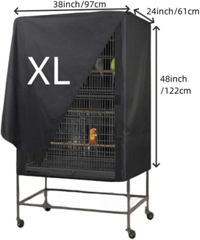 Bird Cage Cover Black Out, Protects Pets Privacy, Comfortable, Breathable, Waterproof and Dustproof, Parrot Cage Night Cover, Good Night Parrot Birdcages Protector Covers for Parakeet Cockatiel