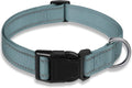 Reflective Dog Collar with Buckle Adjustable Safety Nylon Collars for Small Medium Large Dogs, Grey XL