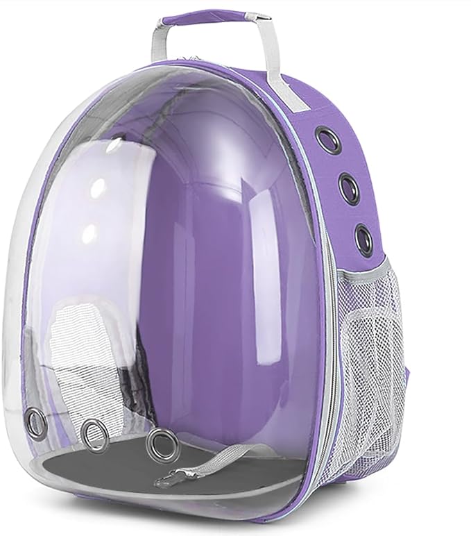 Pet Backpack Carrier,Bubble Backpack Cat Carrier,Pets and Small Dogs,Space Capsule Pet Carrier for Traveling, Walking, Hiking and Outdoor Activities (Purple)