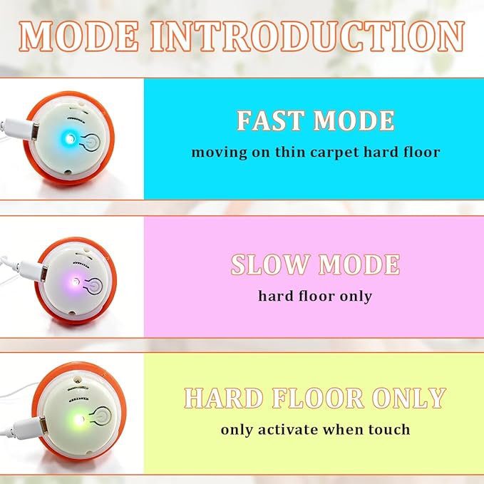 Interactive Dog Toys ，2026 upgraded motion-sensing pet toy ball, interactive dog toy ball with 360° intelligent automatic rolling. Built-in bird chirping attract dogs and keep them playing (orange)