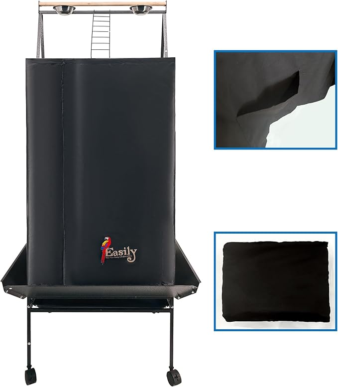 Easily Good Night Bird Cage Cover for Large Bird Cage with Play Top with Storage Pocket,68"