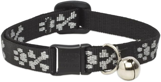 LupinePet Originals 1/2" Bling Bonz Cat Safety Collar with Bell , 8-12"