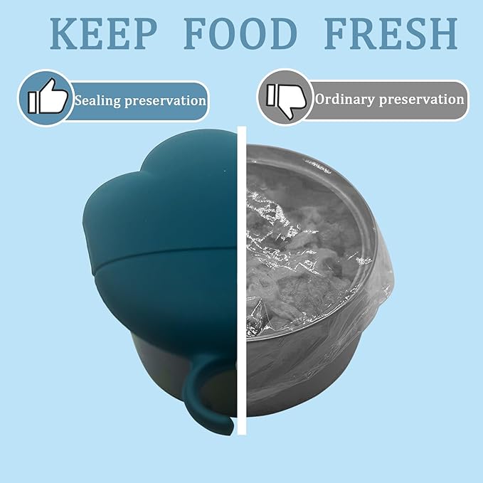Cat Food Can Spoon & 3 Pcs Can Lids | Cute Paw Shape Covers & Opener for Wet Food | Universal BPA Free Silicone for Cats and Dogs Food(Dark Blue)
