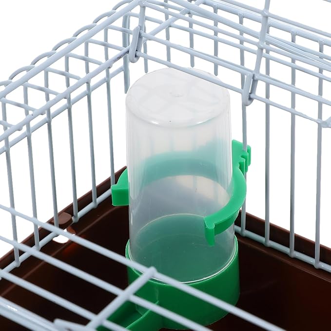 Portable Bird Cage with Perch Food Box and Water Dispenser Spacious Travel Carrier for Parakeet Finch Canary Small Birds 9.29X6.57X6.29 Inches
