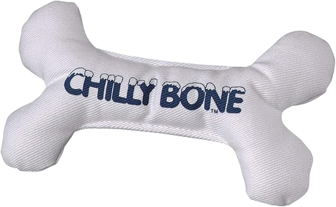 Multipet Chilly Bone Dog Toy - Vanilla-Scented Canvas Freezable Teething Toys - Frozen Toy for Chewing & Playing - Freezable Dog Toys (1 Count, 7”)