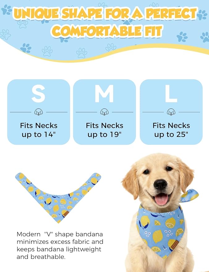 Luxury Double-Layer Dog Birthday Bandana – Handmade, Silk-Soft Polyester for All Dog Sizes | Birthday & Party Outfit | Gift-Ready Pet Accessory(Yellow, Small)