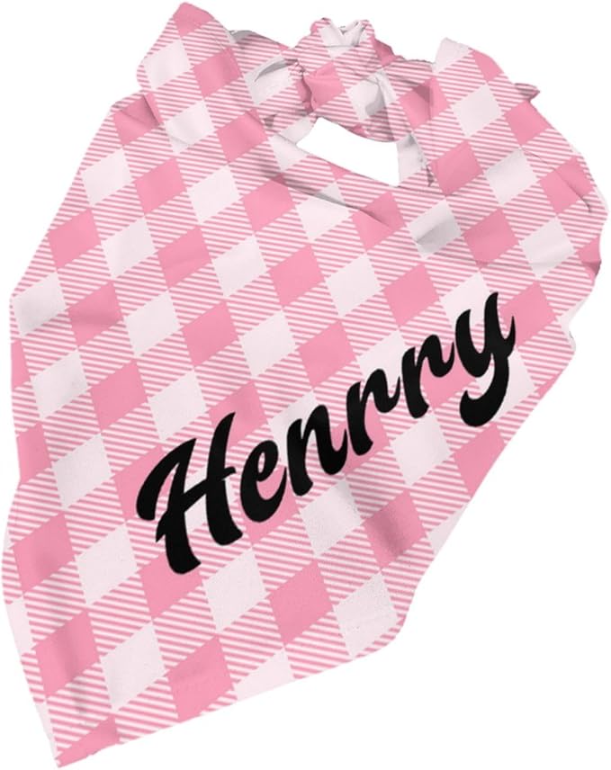 Custom Pet Scarf Personalized Dog Bandana with Name Personalized Add Your Text Bibs Triangle Head Scarfs Gift for Small Medium Large Dogs Cats Baby Puppy Pets Accessories