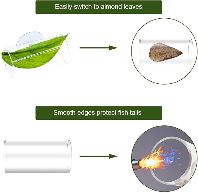 5PCS Betta Hammock & Fish Toys Set, Soft Aquarium Decor Plastic Plants that Won’t Damage Fishtail, Acrylic Tube Tunnel for Betta Fish Tank Decorations, Aquarium Hideout with Spare Suction Cups