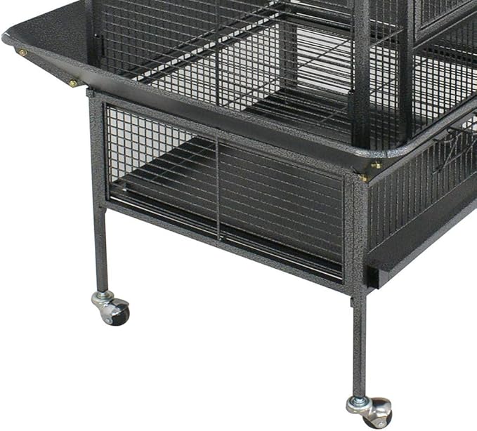 Nova Microdermabrasion 61 Inches Large Bird Cage Play Top Parrot Cockatiel Parakeet Chinchilla Macaw Cockatoo Cage W/Stand Perch Pet Supplies