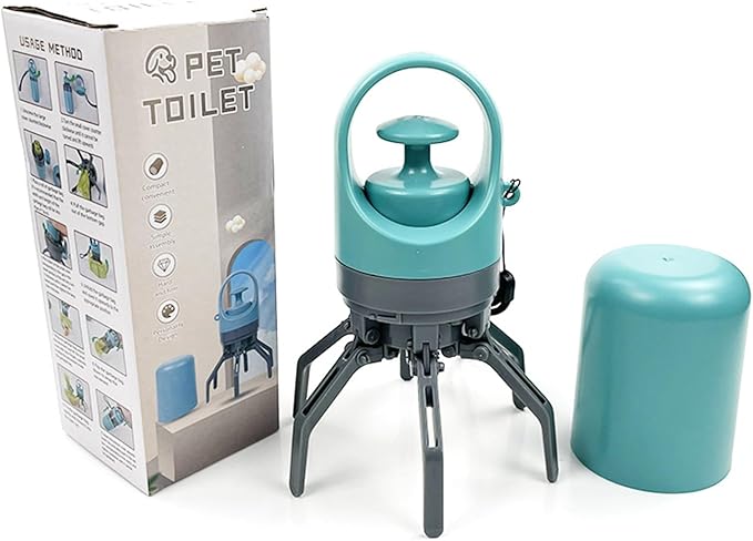Pooper Scooper for Dog, Portable Dog Poop Holder with Waste Bag Pouch, Sanitary Pet Waste Picker Upper with Claw Pickup Tool, Small & LargeDogs Poop Scoop, Travel Pet Accessories for Walking