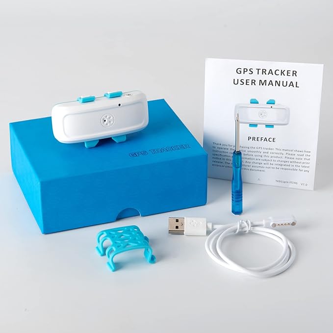 Zeerkeer 4G Pet GPS Tracker Waterproof Real-time Mini Pet Cat Dog GPS Tracker Locator Pet Location & Activity Trackers Collar for Dogs, Cats, Pets,Kids,Elders, Free APP/Web Platform Control