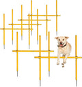 TNZMART 2.6 FT Dog Agility Obstacle Course Backyard Set Wave Poles and Adjustble Hurdles Training Exercise Equipment for Dogs (Pack of 6 Yellow)