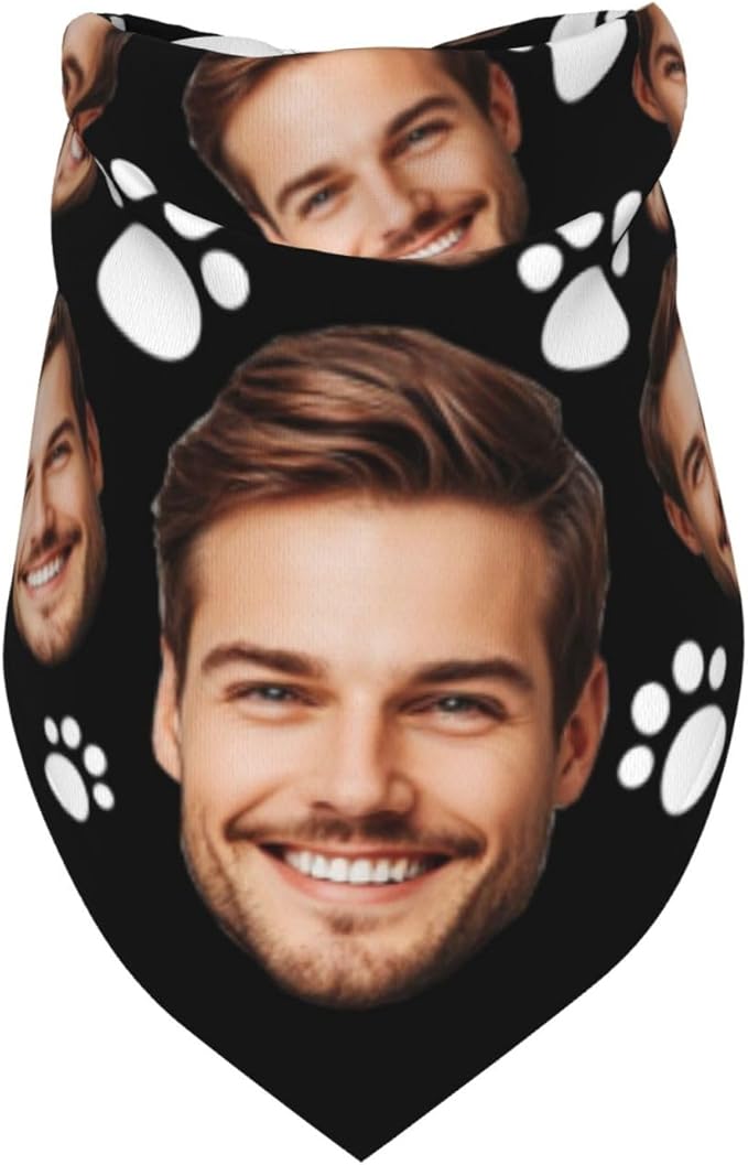 Custom Dog Bandana for Cat Dog Pet Add Your Design Personalized Neckwear Bandanas with Your Text Logo Image Customized Pet Scarf Funny Gifts Style 05
