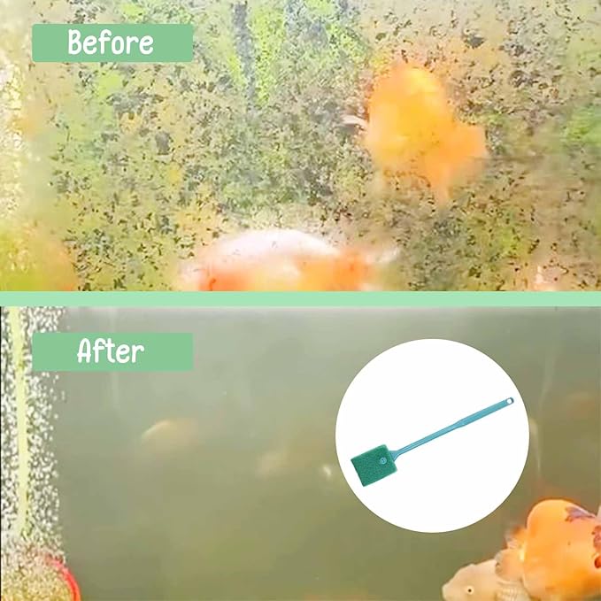 2 PCS Fish Tank Cleaner, Fish Tank Brush - Green Fish Tank Scrubber for Glass, Aquarium Sponge Cleaner, Fish Tank Accessories